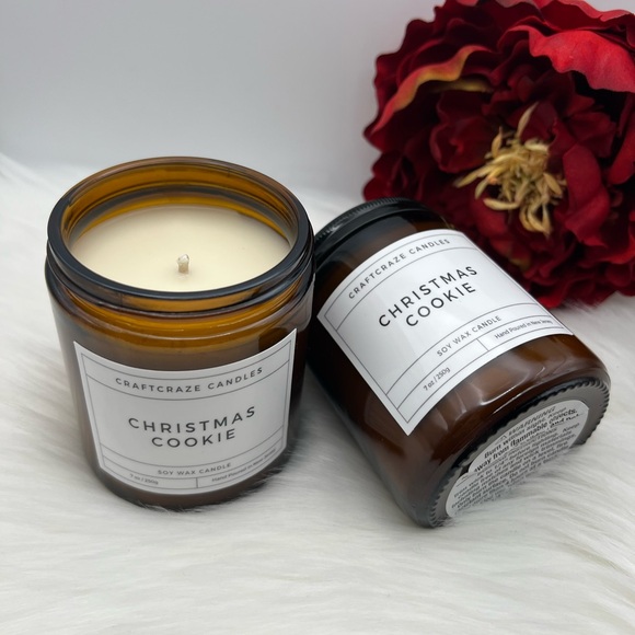 Hand Poured Christmas Cookie Soy Wax Candle 7oz - Picture 3 of 3